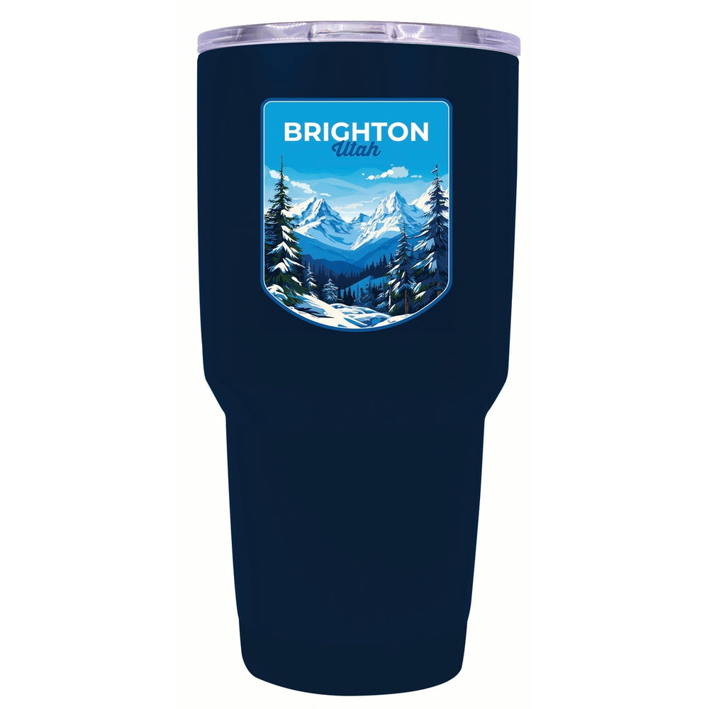 Brighton Utah Ski Resort Mountain Design Souvenir 24 oz Insulated Stainless Steel Tumbler Image 2