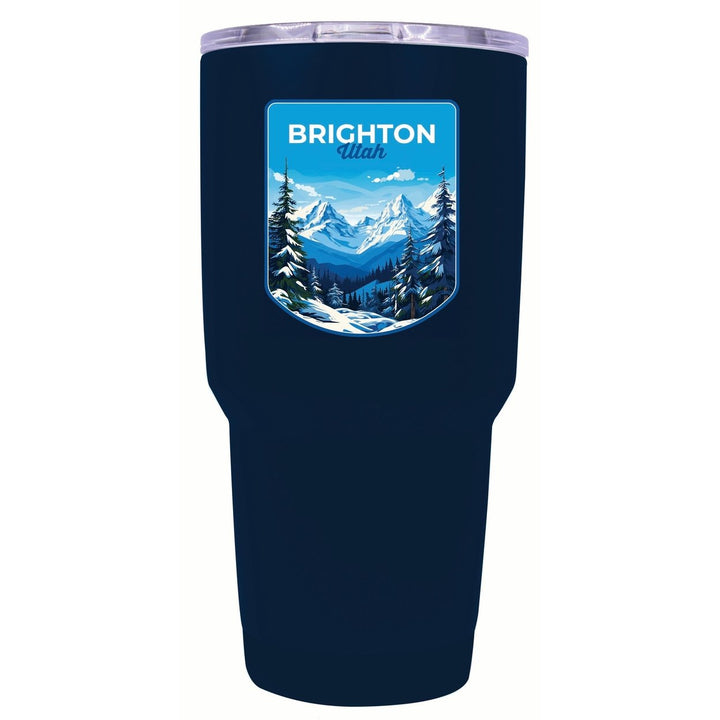 Brighton Utah Ski Resort Mountain Design Souvenir 24 oz Insulated Stainless Steel Tumbler Image 1