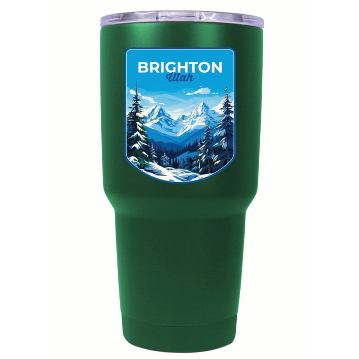 Brighton Utah Ski Resort Mountain Design Souvenir 24 oz Insulated Stainless Steel Tumbler Image 1