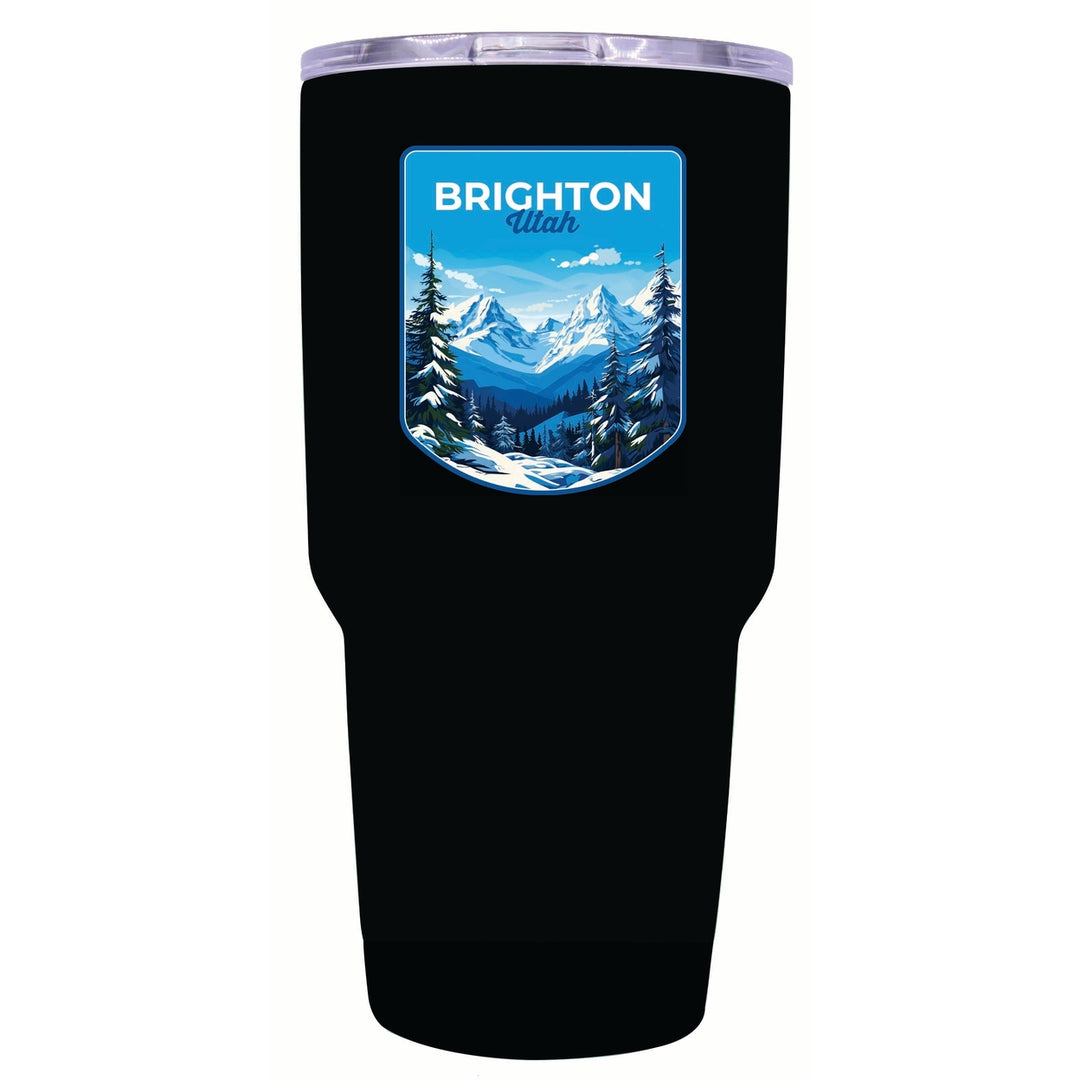 Brighton Utah Ski Resort Mountain Design Souvenir 24 oz Insulated Stainless Steel Tumbler Image 6