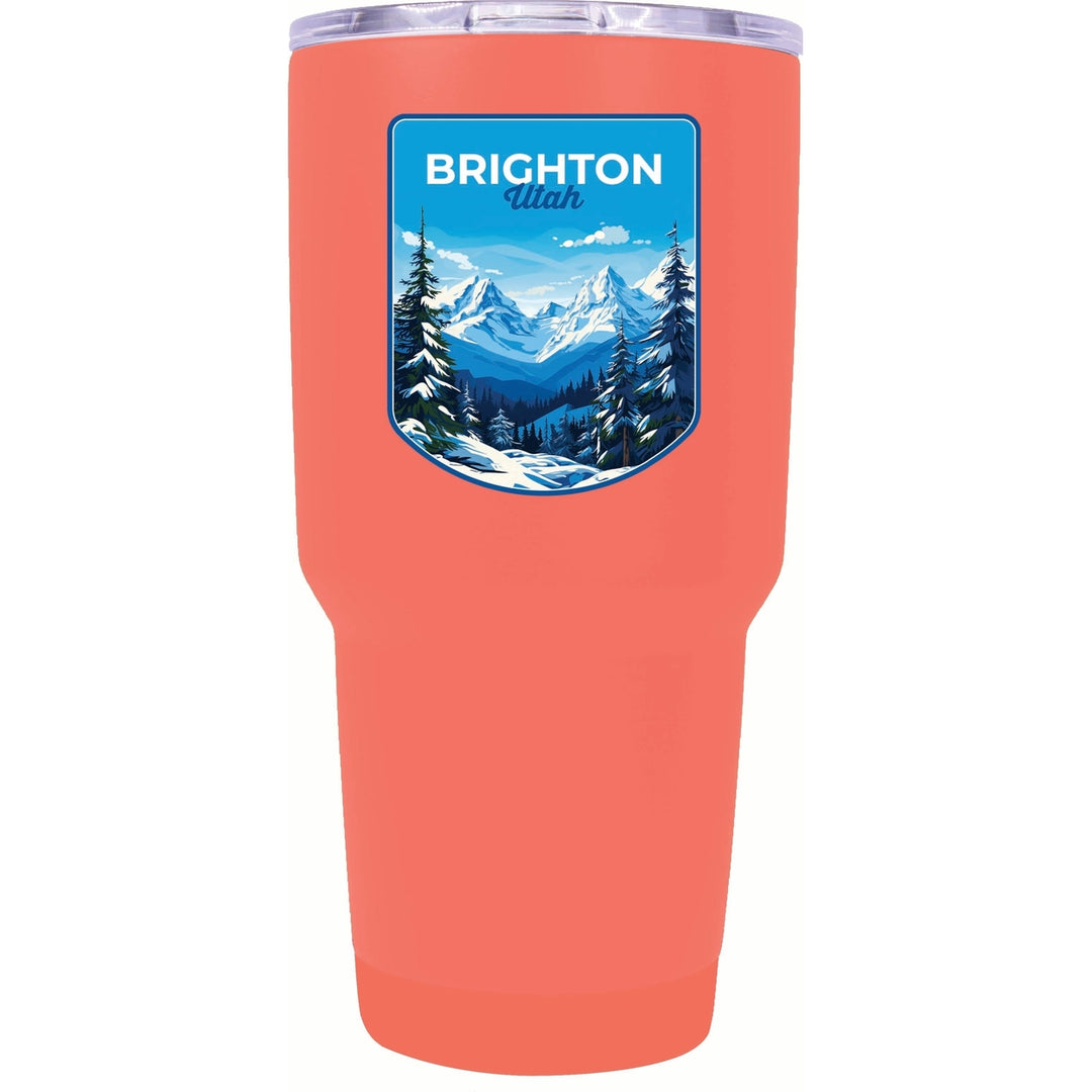 Brighton Utah Ski Resort Mountain Design Souvenir 24 oz Insulated Stainless Steel Tumbler Image 7