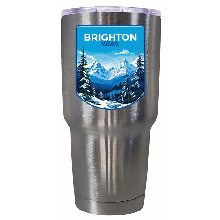 Brighton Utah Ski Resort Mountain Design Souvenir 24 oz Insulated Stainless Steel Tumbler Image 9