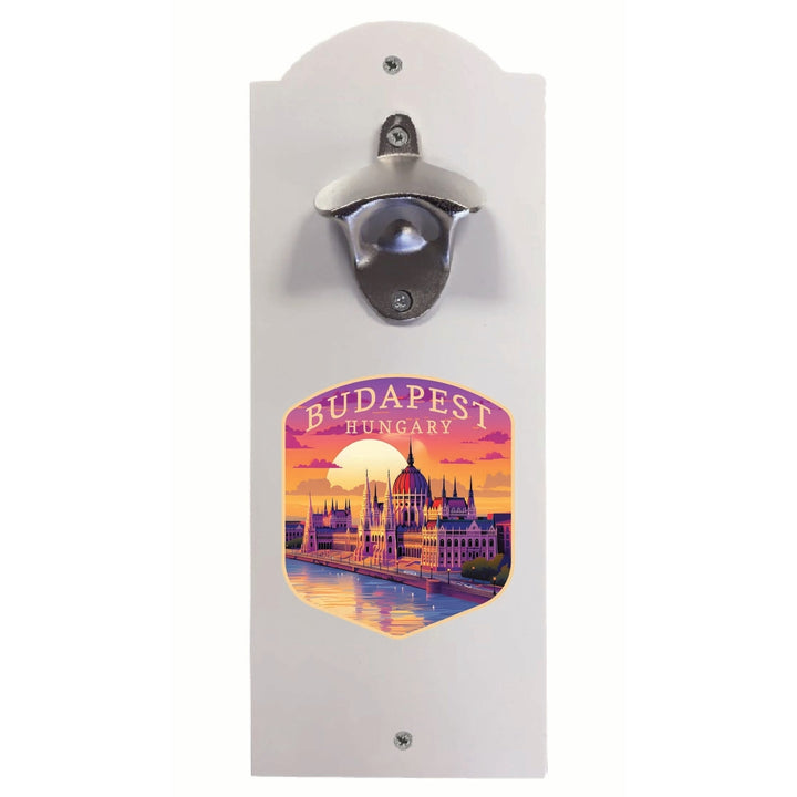 Budapest Hungary Parliament Building Design Souvenir Wall mounted bottle opener Image 1