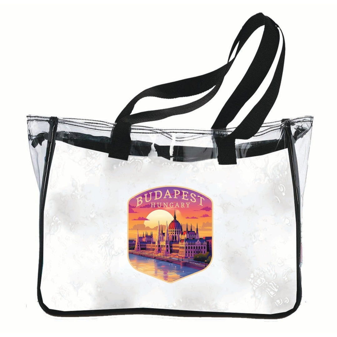 Budapest Hungary Parliament Building Design Souvenir Clear Tote Bag Image 1