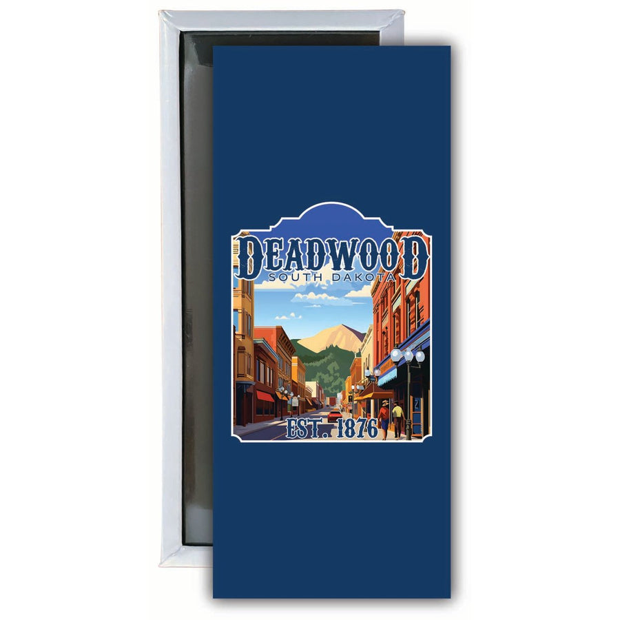 Deadwood South Dakota Wild West Design Souvenir Fridge Magnet 4.75 x 2 Inch Image 1