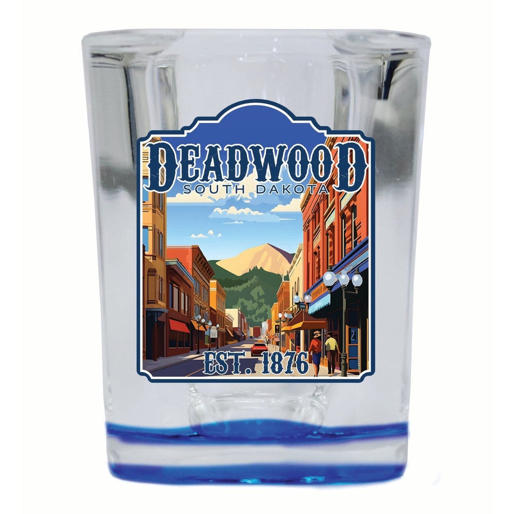 Deadwood South Dakota Wild West Design Souvenir 2 Ounce Shot Glass Square Image 2