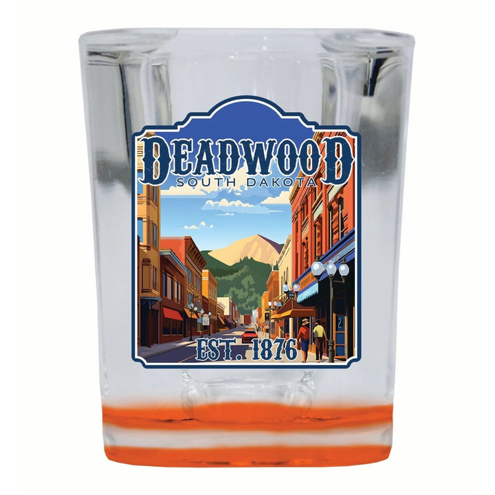 Deadwood South Dakota Wild West Design Souvenir 2 Ounce Shot Glass Square Image 4