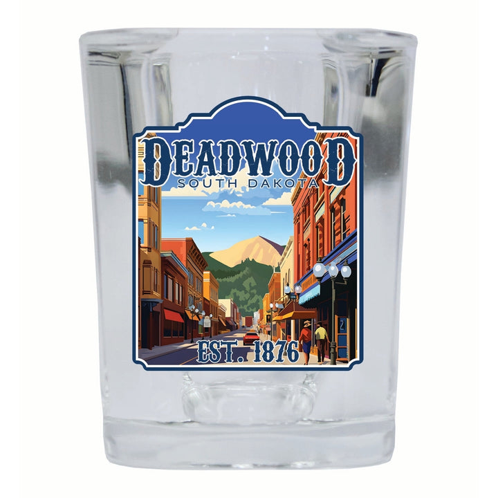 Deadwood South Dakota Wild West Design Souvenir 2 Ounce Shot Glass Square Image 4