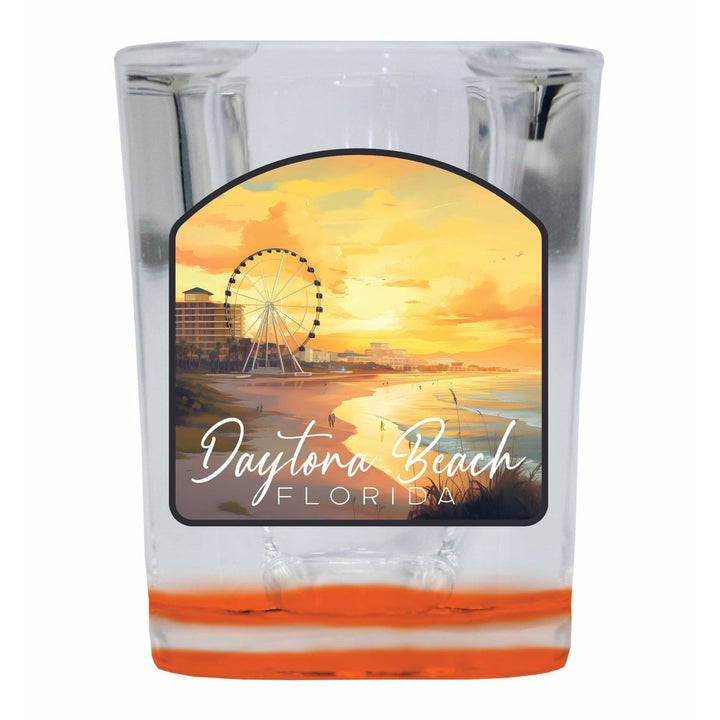 Daytona Beach Florida Boardwalk Ferris Wheel Design Souvenir 2 Ounce Shot Glass Square Image 2