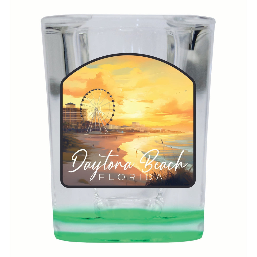 Daytona Beach Florida Boardwalk Ferris Wheel Design Souvenir 2 Ounce Shot Glass Square Image 3