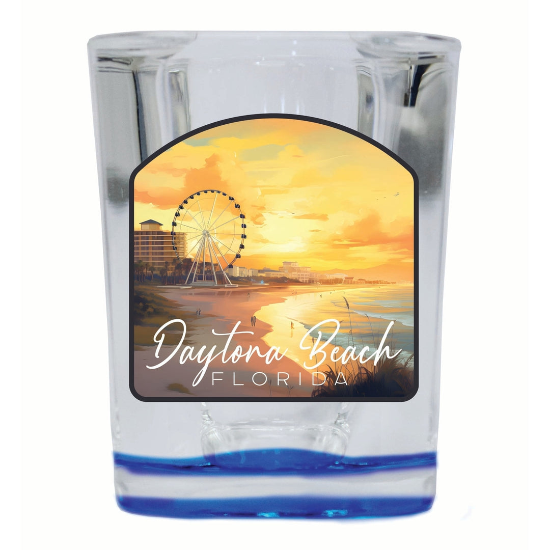 Daytona Beach Florida Boardwalk Ferris Wheel Design Souvenir 2 Ounce Shot Glass Square Image 4