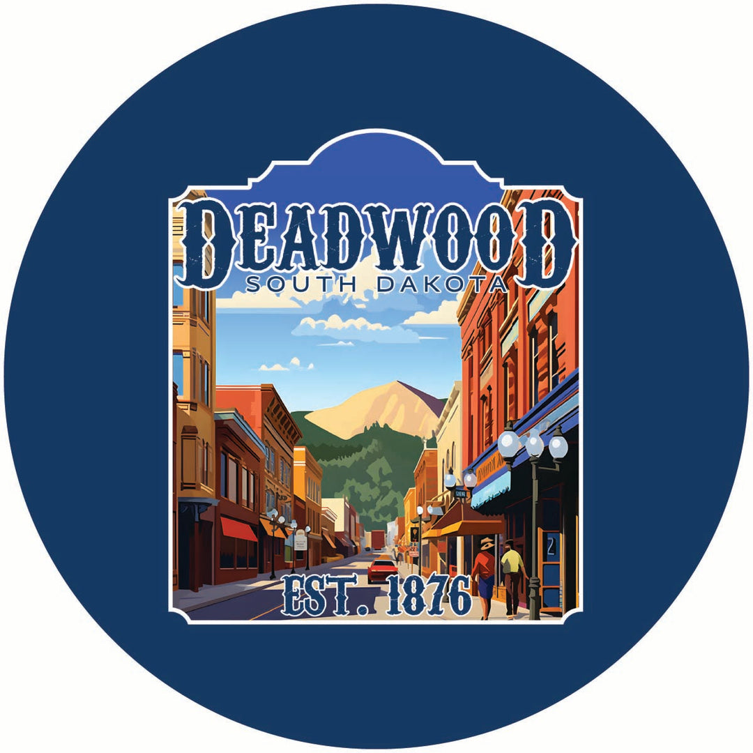 Deadwood South Dakota Wild West Design Souvenir Coaster Paper 4 Pack Image 1