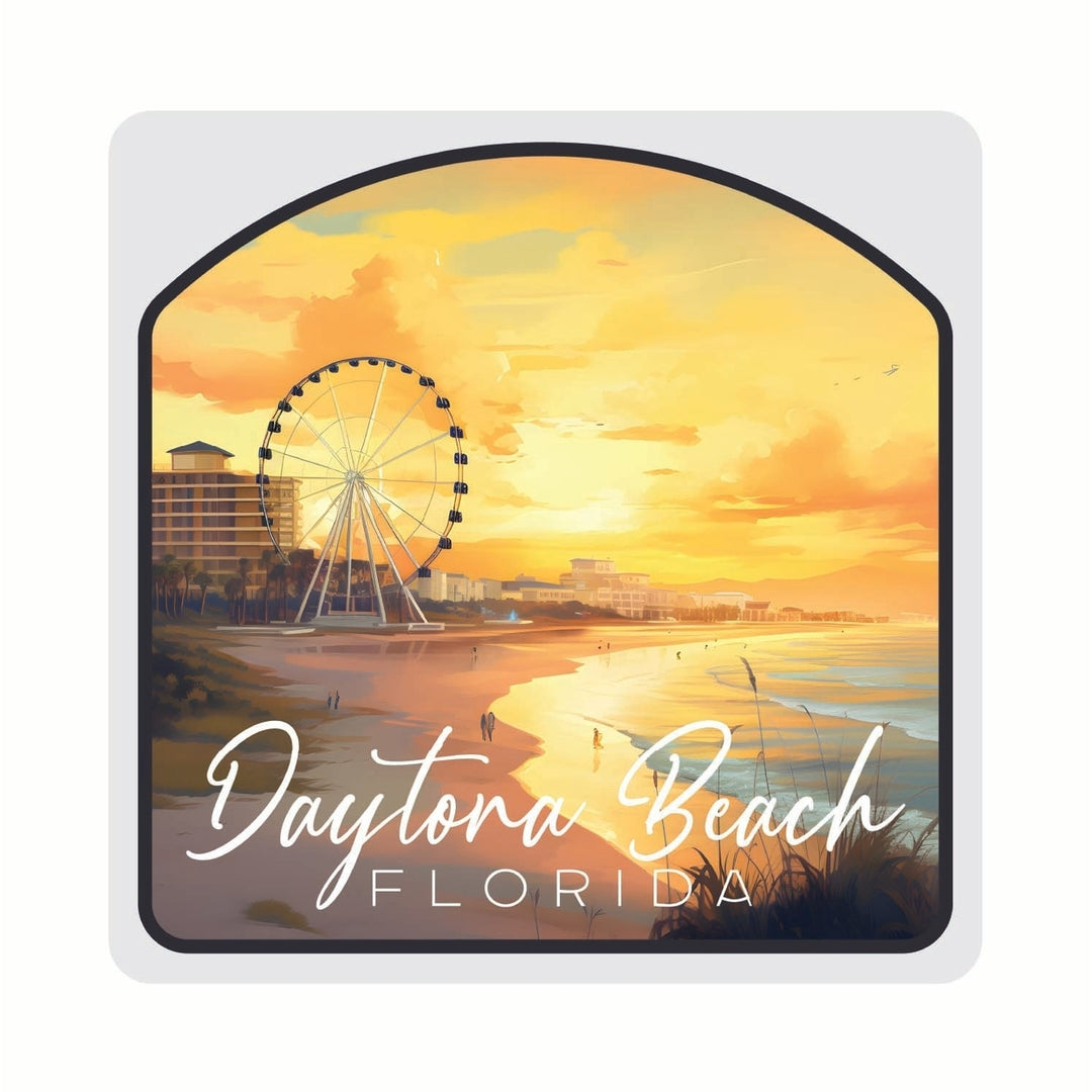 Daytona Beach Florida Boardwalk Ferris Wheel Design Souvenir 4x4-Inch Coaster Acrylic 4 Pack Image 1