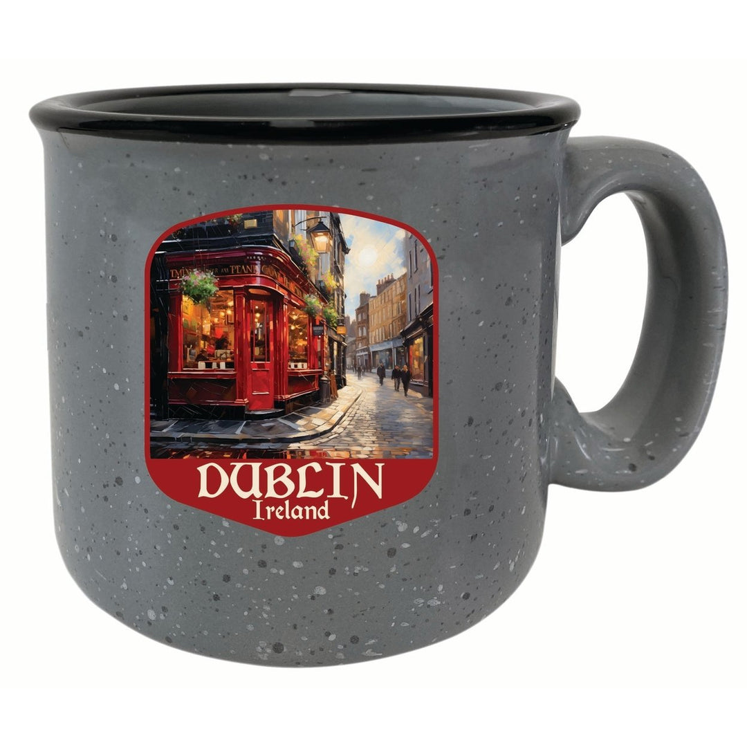 Dublin Ireland Red Pub Design Souvenir 16 oz Ceramic camping mug Image 2