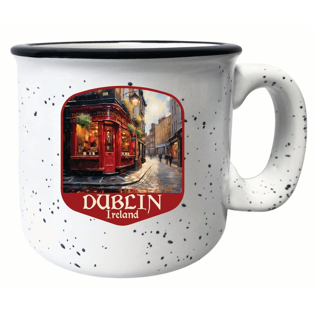 Dublin Ireland Red Pub Design Souvenir 16 oz Ceramic camping mug Image 3