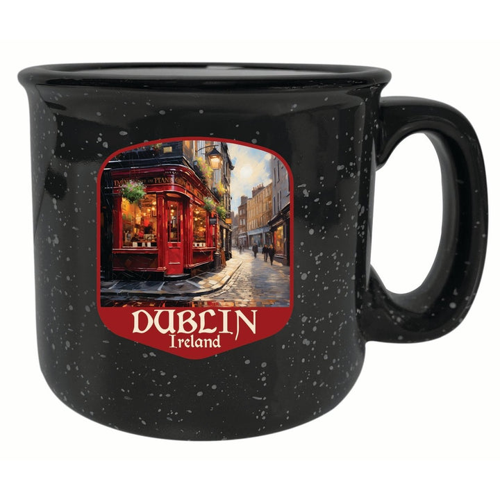 Dublin Ireland Red Pub Design Souvenir 16 oz Ceramic camping mug Image 4