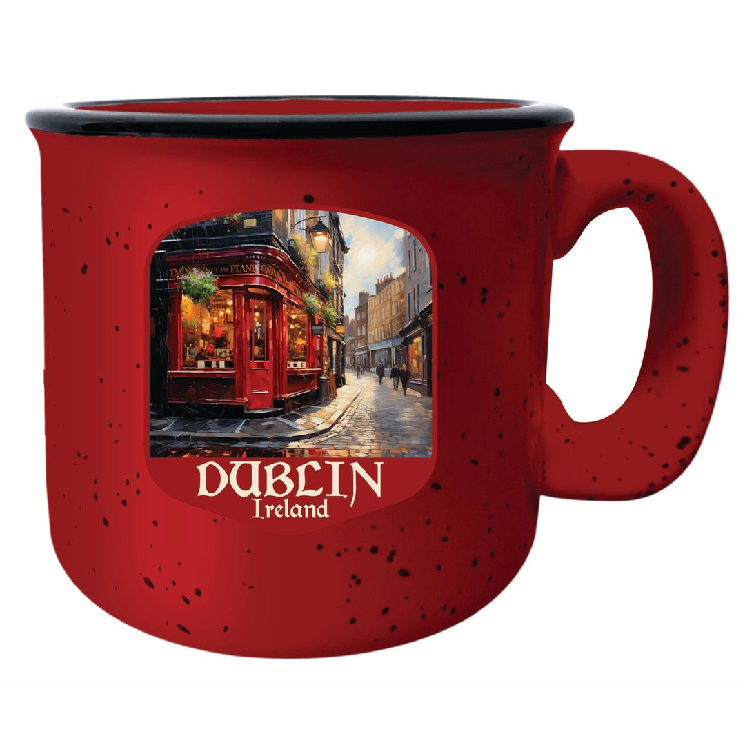 Dublin Ireland Red Pub Design Souvenir 16 oz Ceramic camping mug Image 6