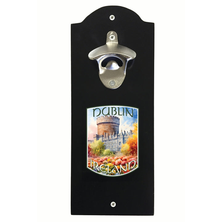 Dublin Ireland Watercolor Dublin Castle Design Souvenir Wall mounted bottle opener Image 2