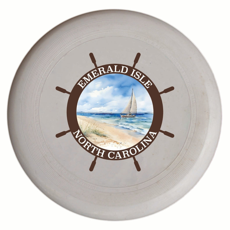 Emerald Isle North Carolina Nautical Helm Design Souvenir Frisbee Flying Disc Image 1