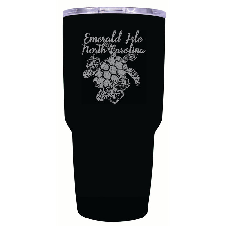 Emerald Isle North Carolina Souvenir 24 oz Engraved Insulated Stainless Steel Tumbler Image 1