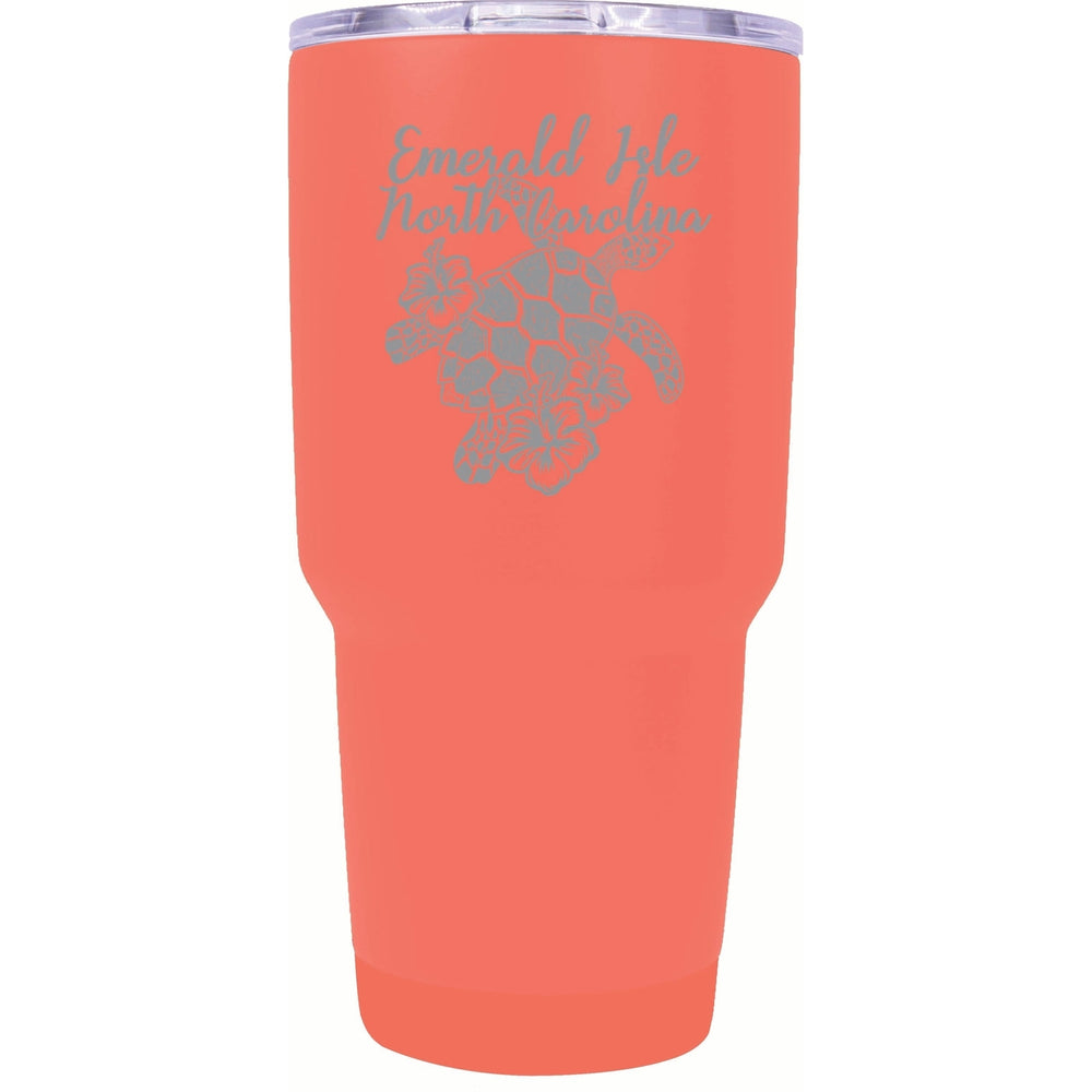 Emerald Isle North Carolina Souvenir 24 oz Engraved Insulated Stainless Steel Tumbler Image 2