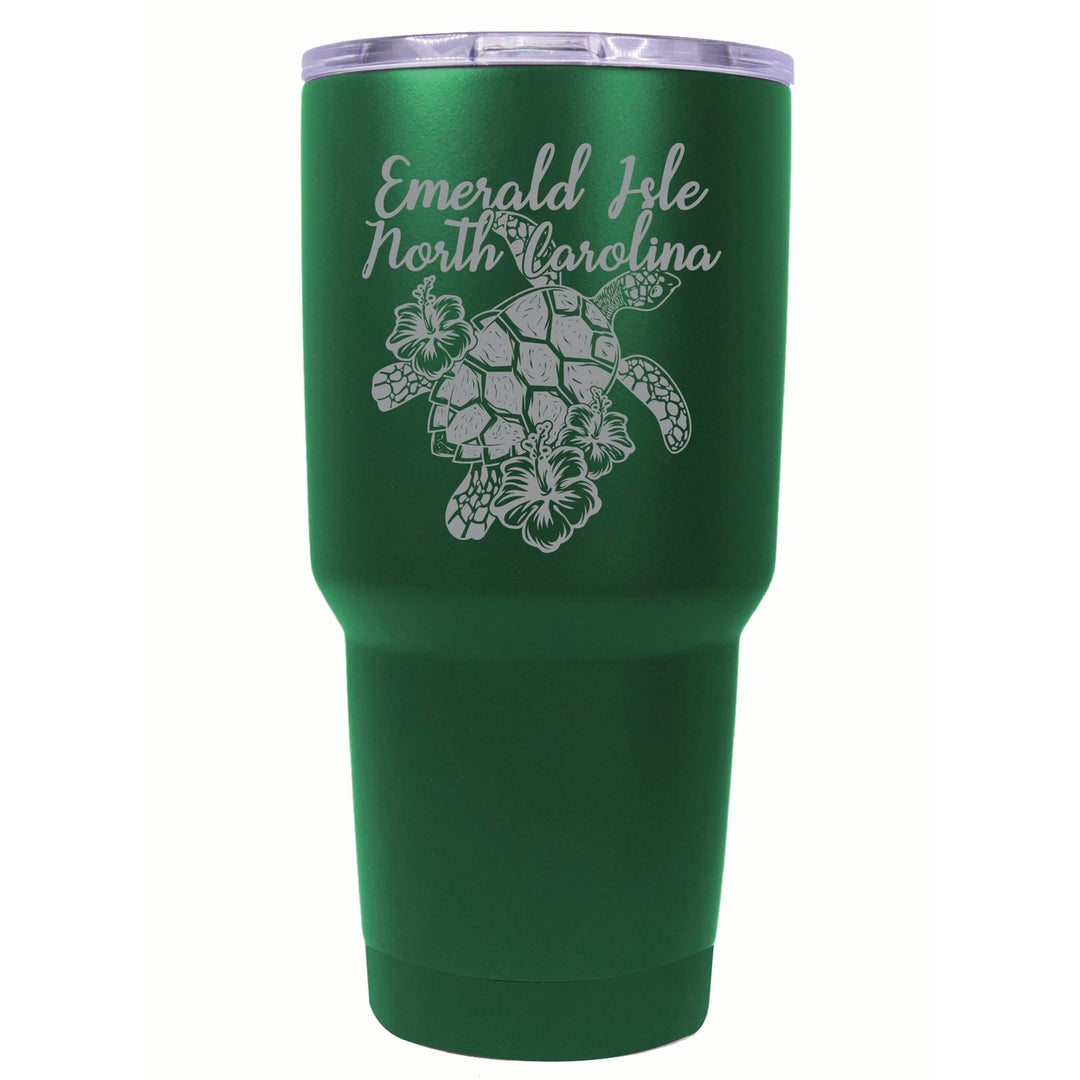 Emerald Isle North Carolina Souvenir 24 oz Engraved Insulated Stainless Steel Tumbler Image 3