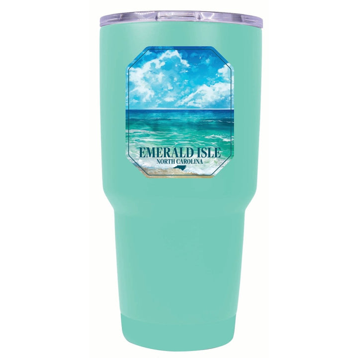 Emerald Isle North Carolina Serene Ocean Design Souvenir 24 oz Insulated Stainless Steel Tumbler Image 4