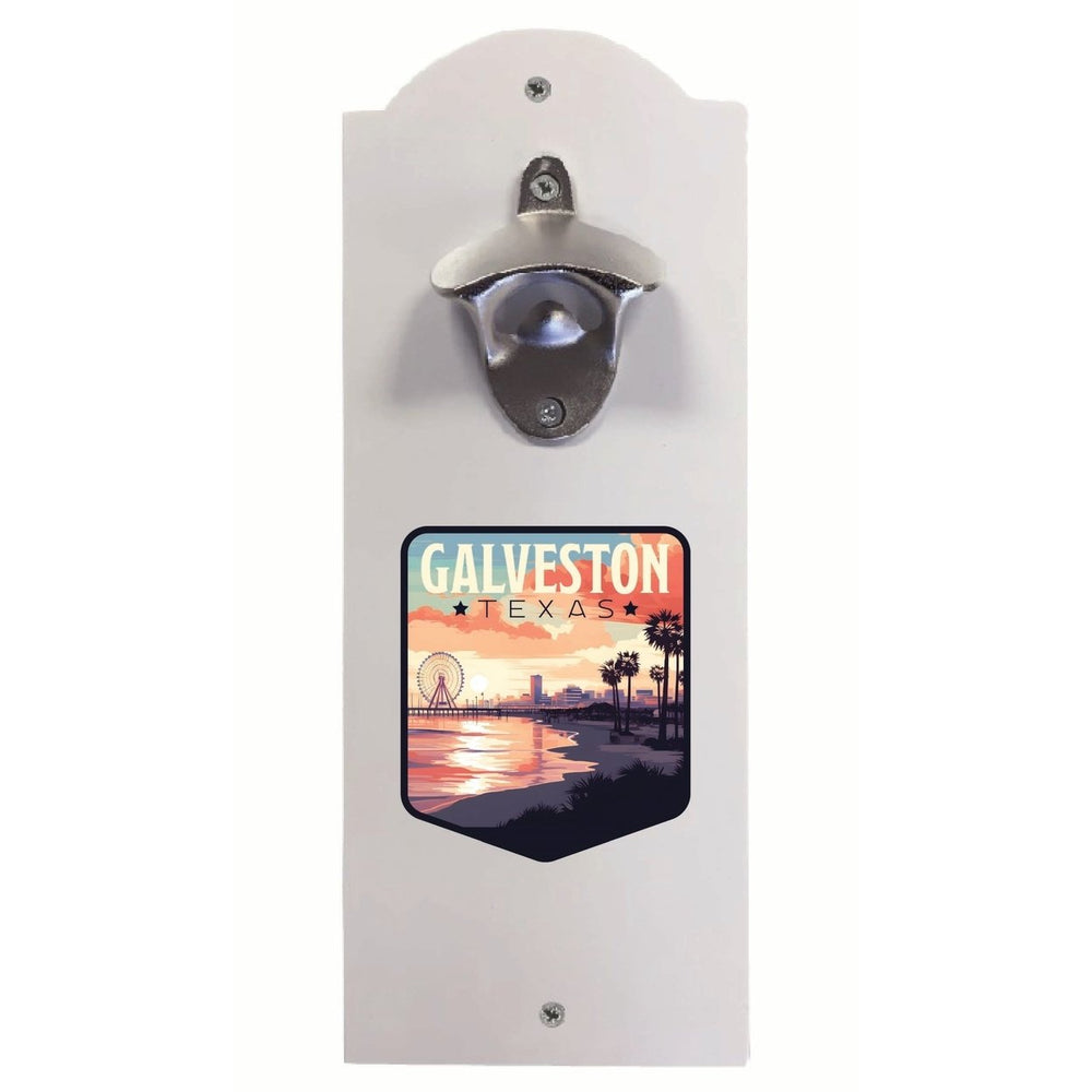 Galveston Texas Pleasure Pier Design Souvenir Wall mounted bottle opener Image 2