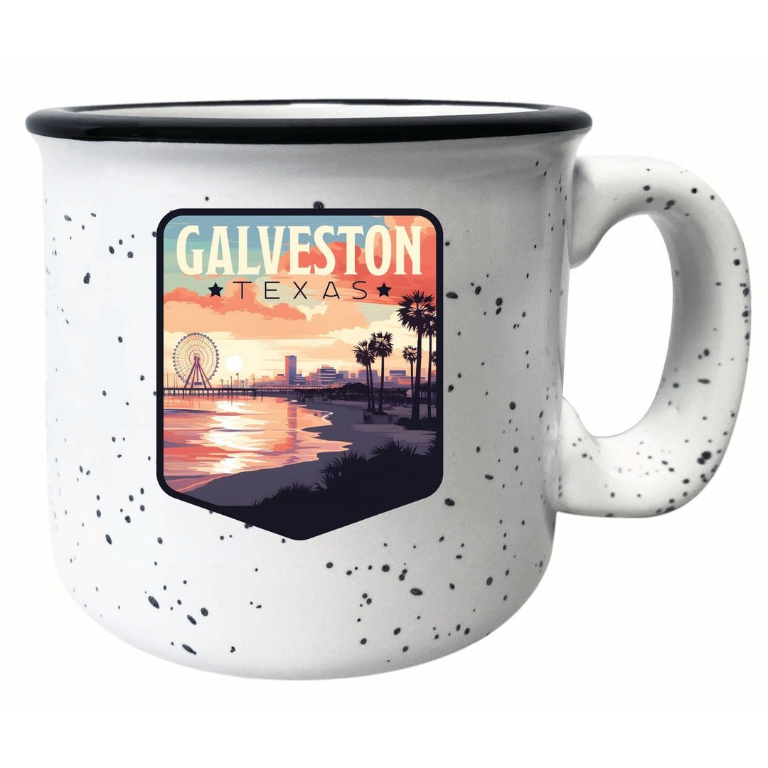 Galveston Texas Pleasure Pier Design Souvenir 16 oz Ceramic camping mug Image 1