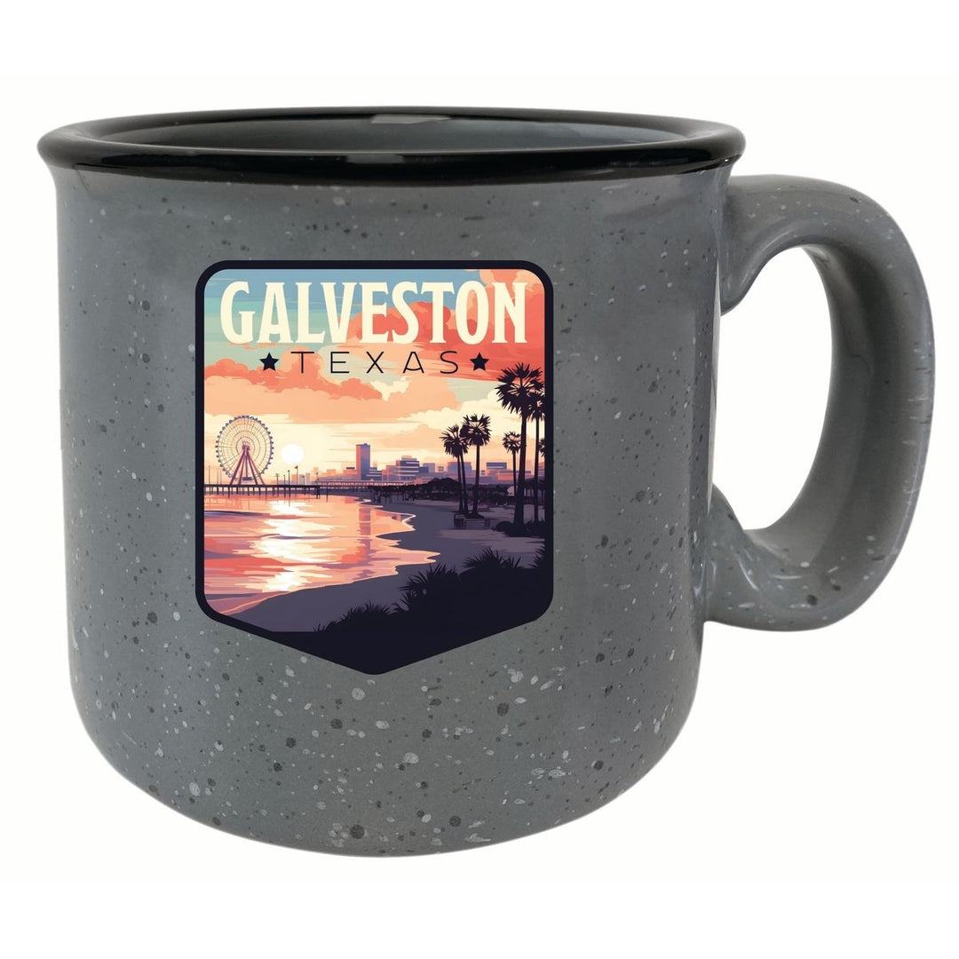 Galveston Texas Pleasure Pier Design Souvenir 16 oz Ceramic camping mug Image 1