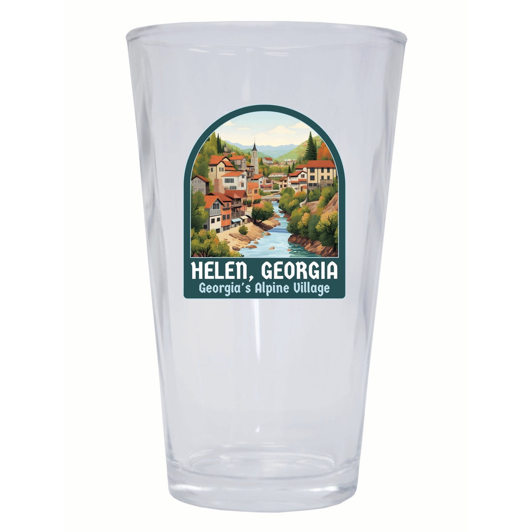 Helen Georgia Alpine Village Design Souvenir 16 oz Pint Glass Image 1