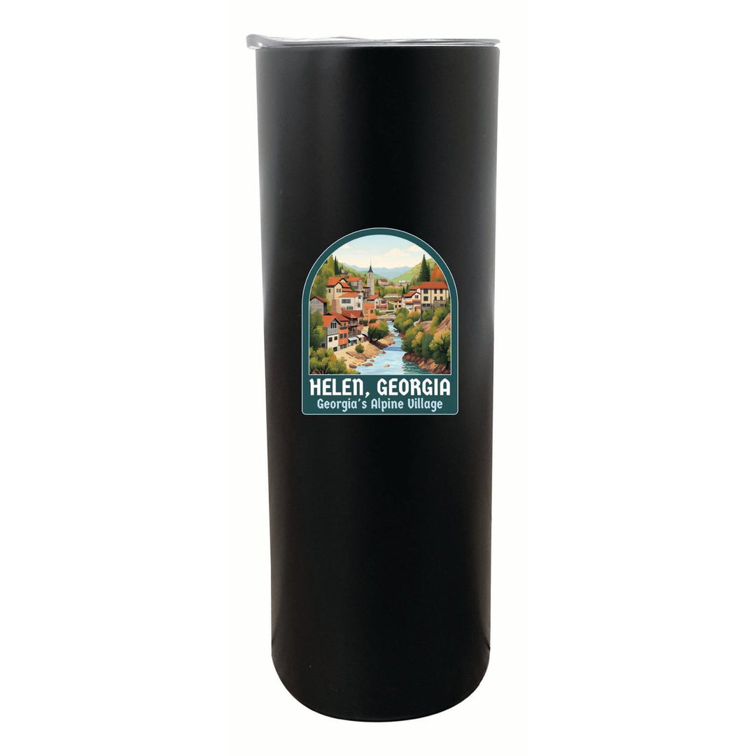 Helen Georgia Alpine Village Design Souvenir 20 oz Insulated Stainless Steel Skinny Tumbler Image 1