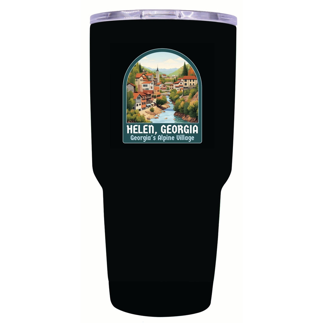 Helen Georgia Alpine Village Design Souvenir 24 oz Insulated Stainless Steel Tumbler Image 1