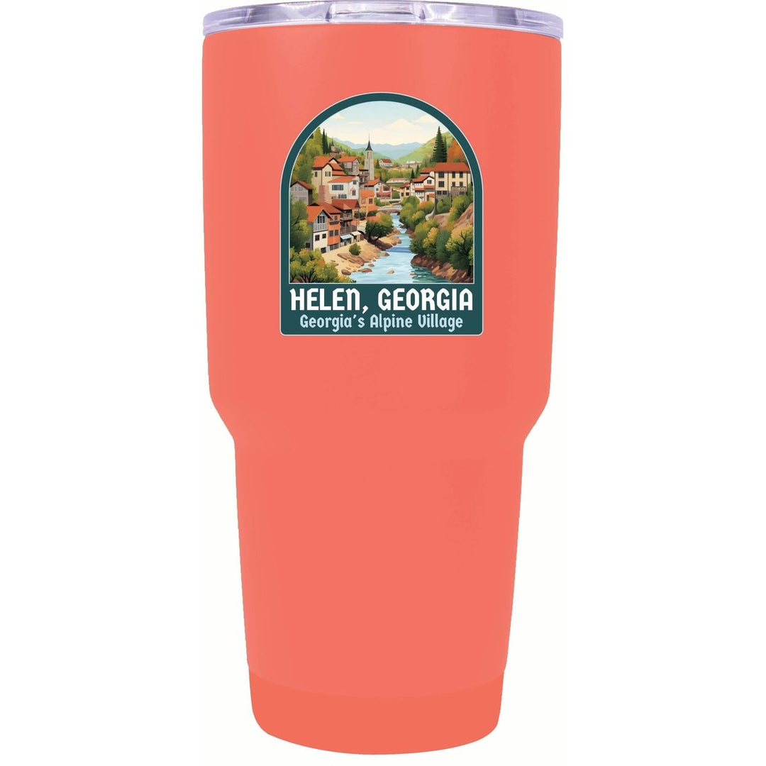 Helen Georgia Alpine Village Design Souvenir 24 oz Insulated Stainless Steel Tumbler Image 1