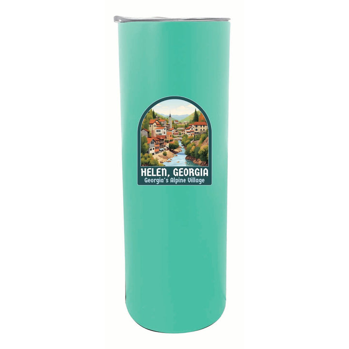 Helen Georgia Alpine Village Design Souvenir 20 oz Insulated Stainless Steel Skinny Tumbler Image 6