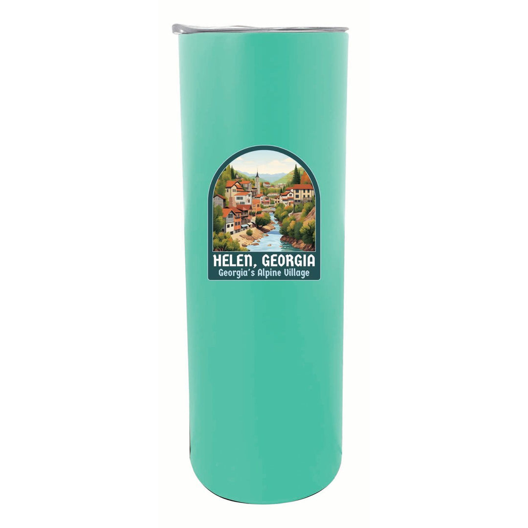 Helen Georgia Alpine Village Design Souvenir 20 oz Insulated Stainless Steel Skinny Tumbler Image 1