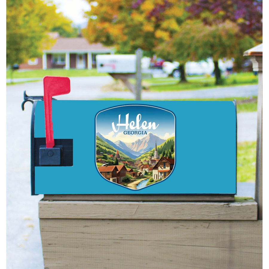 Helen Georgia Town in Mountains Design Souvenir Magnetic Mailbox Cover Image 1