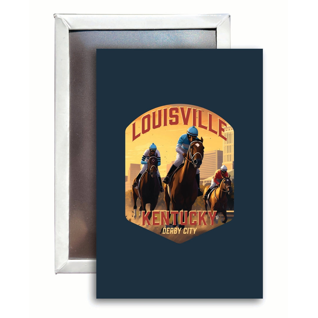 Louisville Kentucky Derby City Design Souvenir Refrigerator Magnet 2.5"X3.5" Image 1