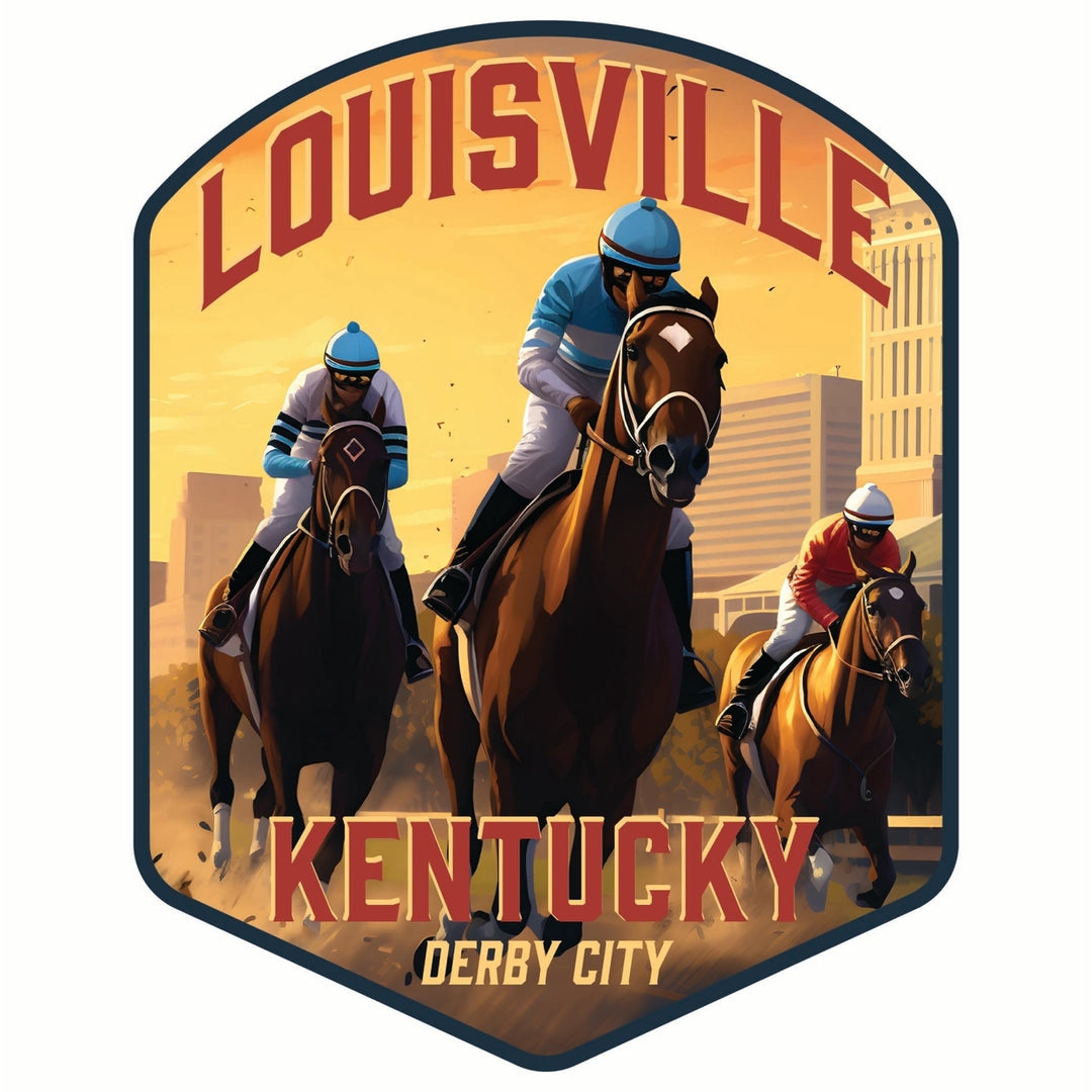 Louisville Kentucky Derby City Design Souvenir Die Cut Flat Magnet Image 1