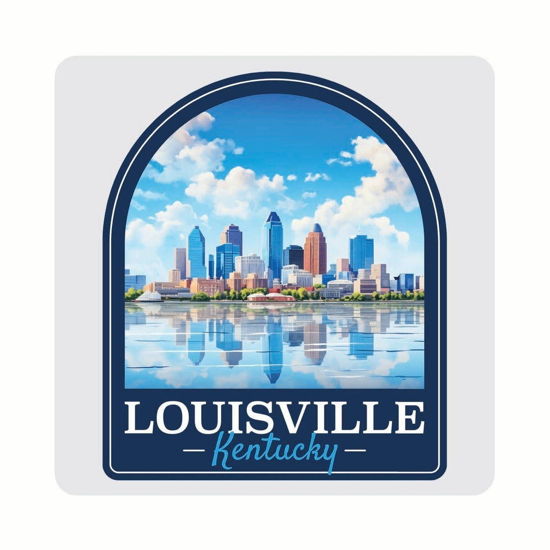 Louisville Kentucky Daytime Cityscape Design Souvenir 4x4-Inch Coaster Acrylic 4 Pack Image 1