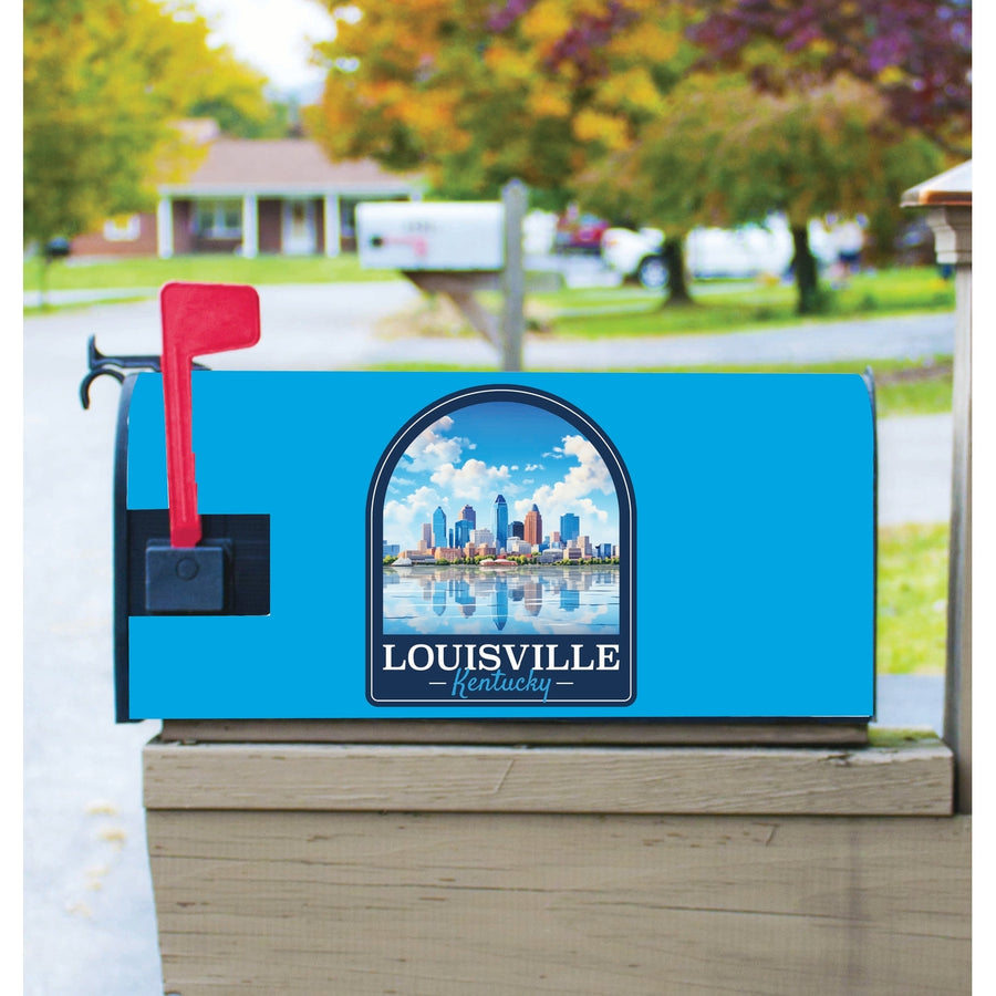 Louisville Kentucky Daytime Cityscape Design Souvenir Magnetic Mailbox Cover Image 1