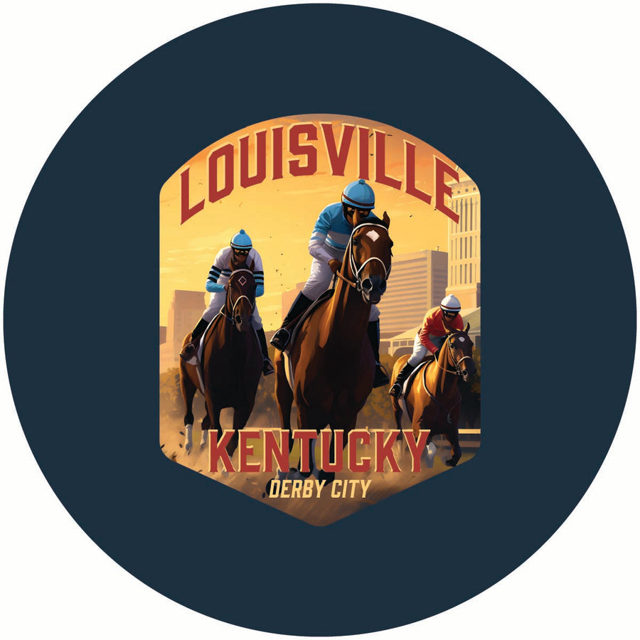 Louisville Kentucky Derby City Design Souvenir Coaster Paper 4 Pack Image 1