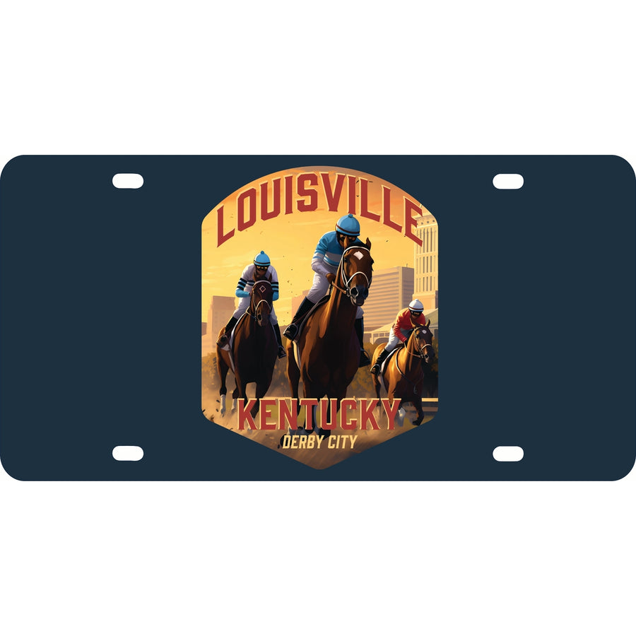 Louisville Kentucky Derby City Design Souvenir Metal License Plate Image 1