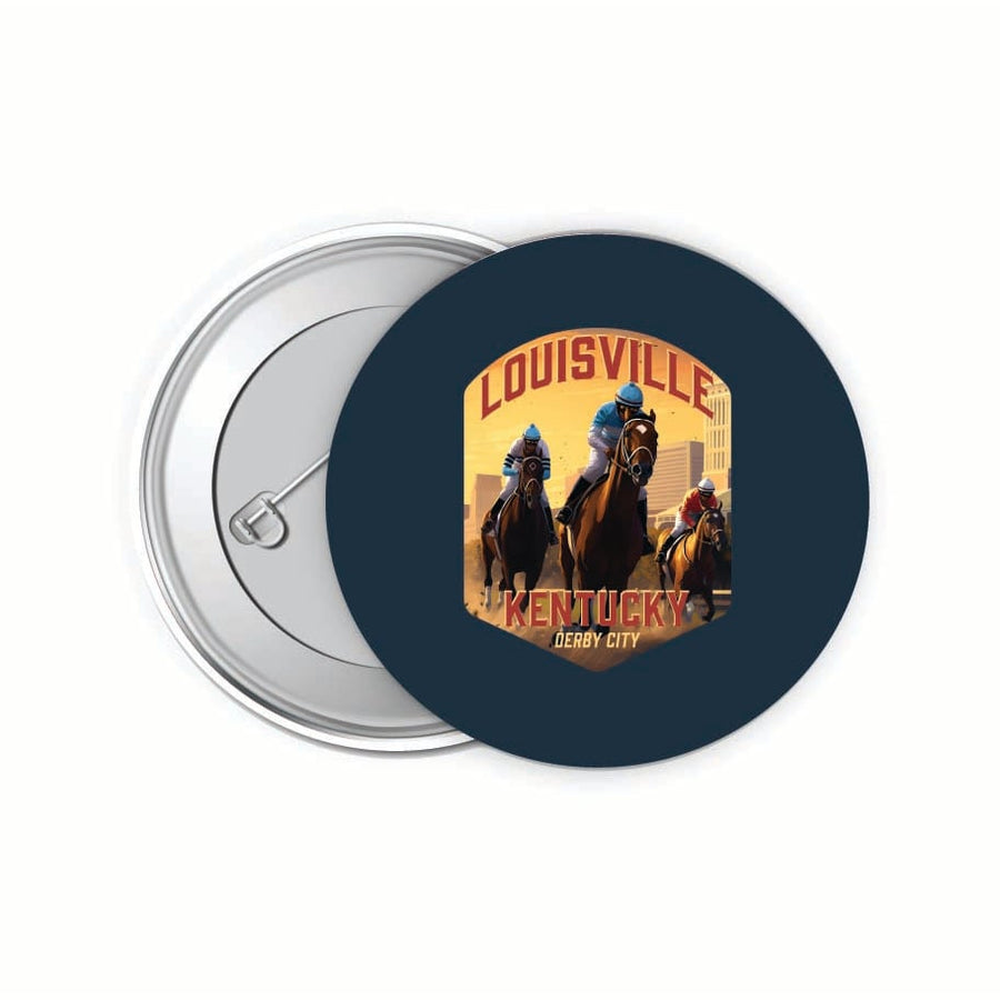 Louisville Kentucky Derby City Design Souvenir Small 2-Inch Button Pin 4 Pack Image 1