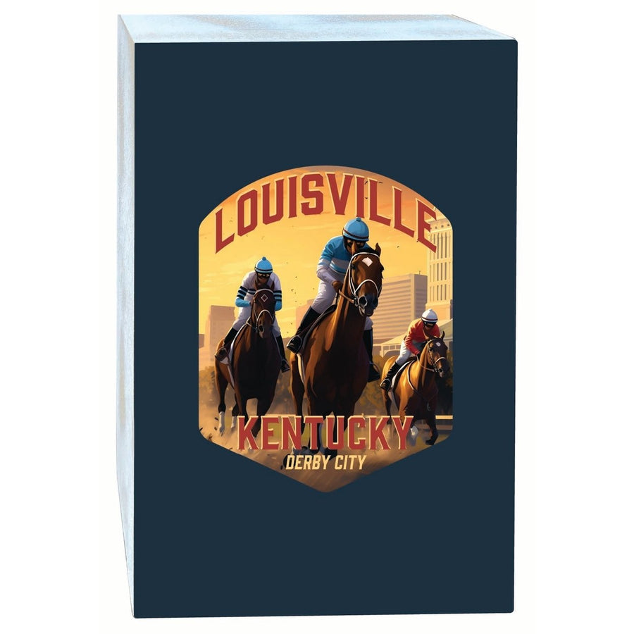 Louisville Kentucky Derby City Design Souvenir Wood sign with frame 5x7 Image 1