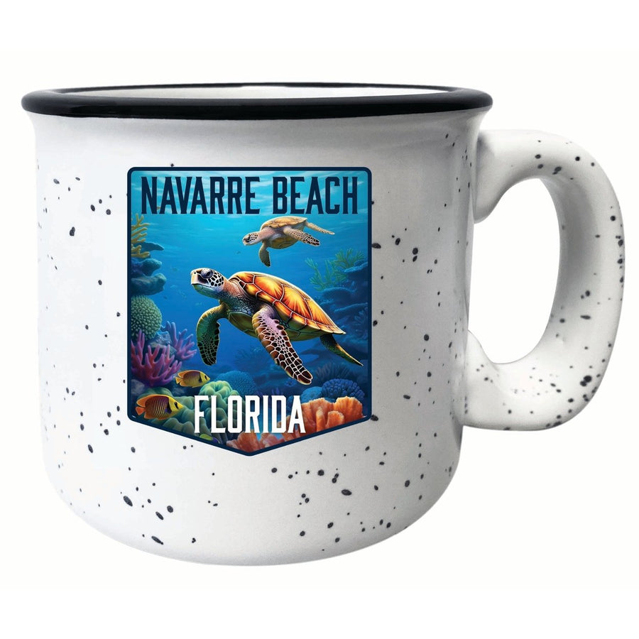 Navarre Beach Florida Underwater Turtle Design Souvenir 16 oz Ceramic camping mug Image 1