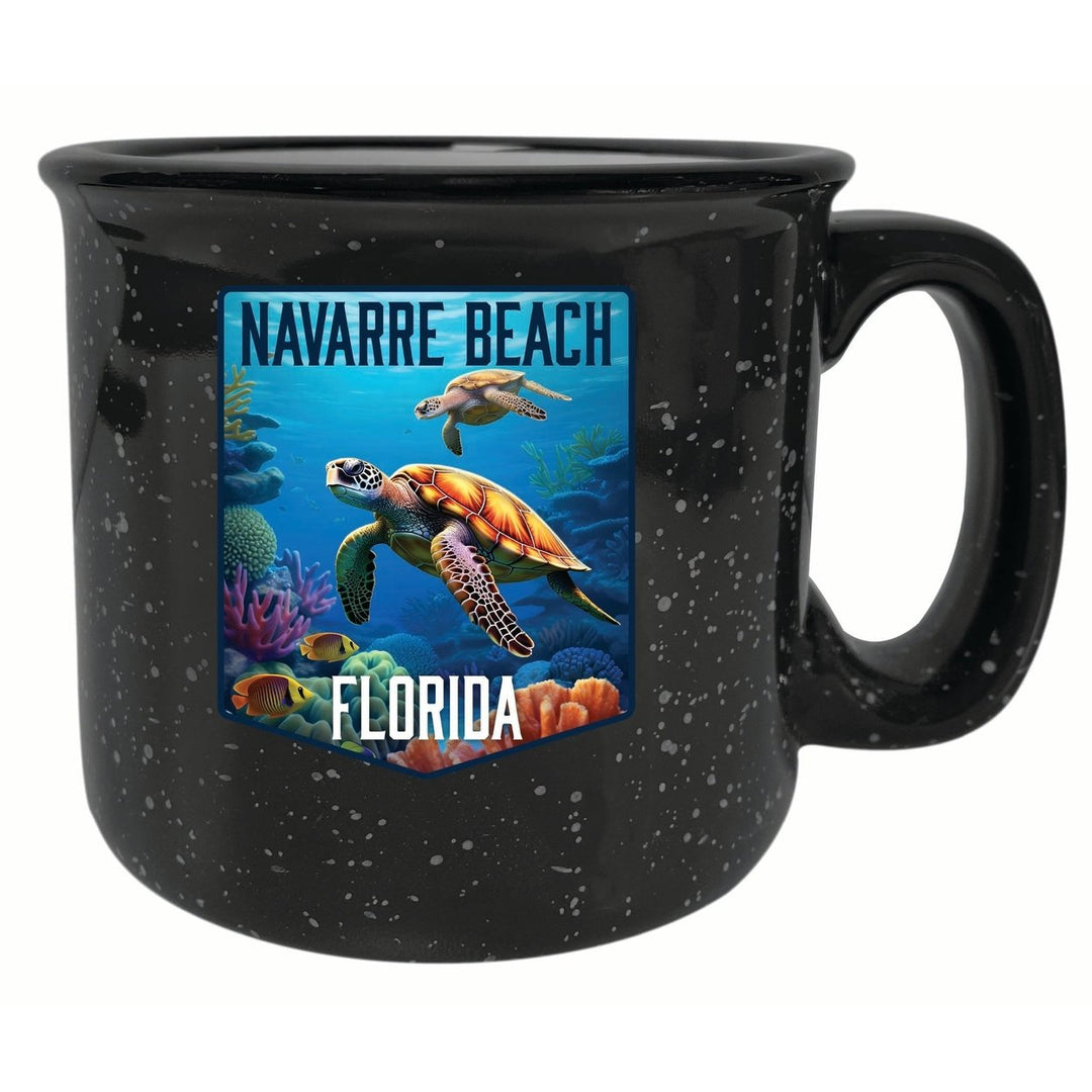 Navarre Beach Florida Underwater Turtle Design Souvenir 16 oz Ceramic camping mug Image 3