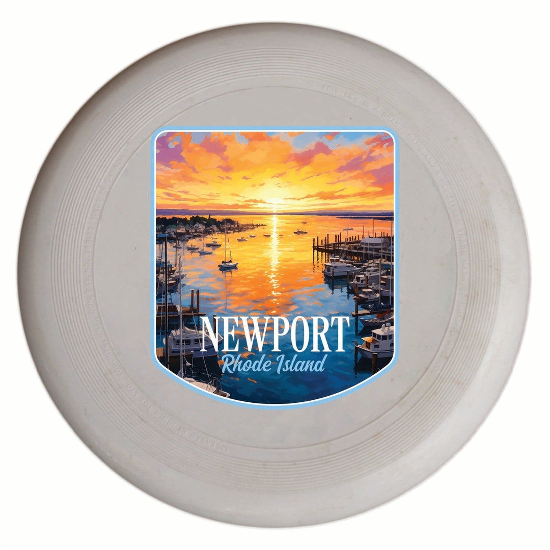 Newport Rhode Island Sunset over the Bay Design Souvenir Frisbee Flying Disc Image 1