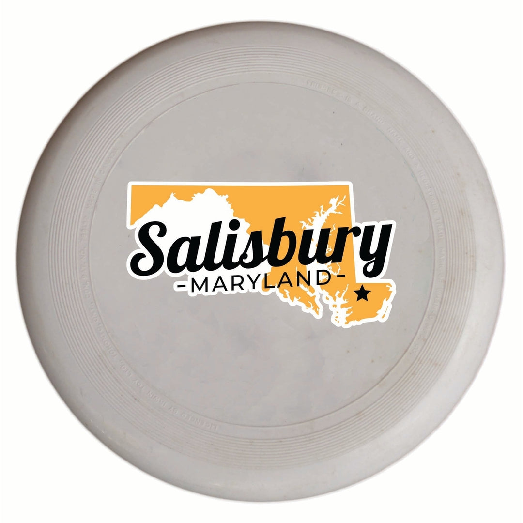 Salisbury Maryland State Shape Design Souvenir Frisbee Flying Disc Image 1