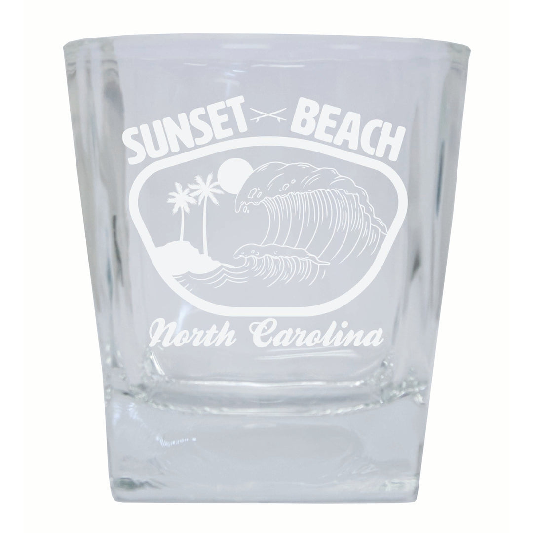 Sunset Beach North Carolina Souvenir 10 oz Engraved Whiskey Glass Rocks Glass Image 1